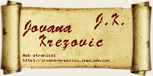 Jovana Krezović vizit kartica